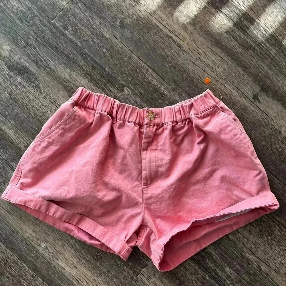 Meripex Women's Pink Cotton Shorts Size L Elastic Waist Casual Summer Lounge